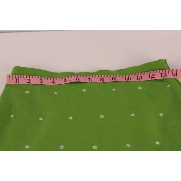 Sherry Taylor Green Embroidered A-Line Skirt with Floral Design Size Small - Picture 7 of 9